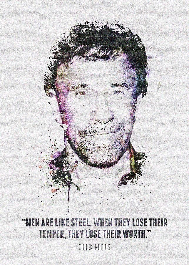 Legendary Chuck Norris And His Quote Digital Art by Keagan Arcelina