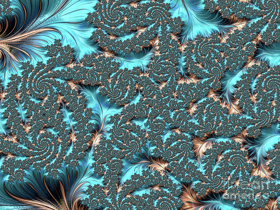 Legendary Copper and Teal 05 Digital Art by Elisabeth Lucas - Pixels