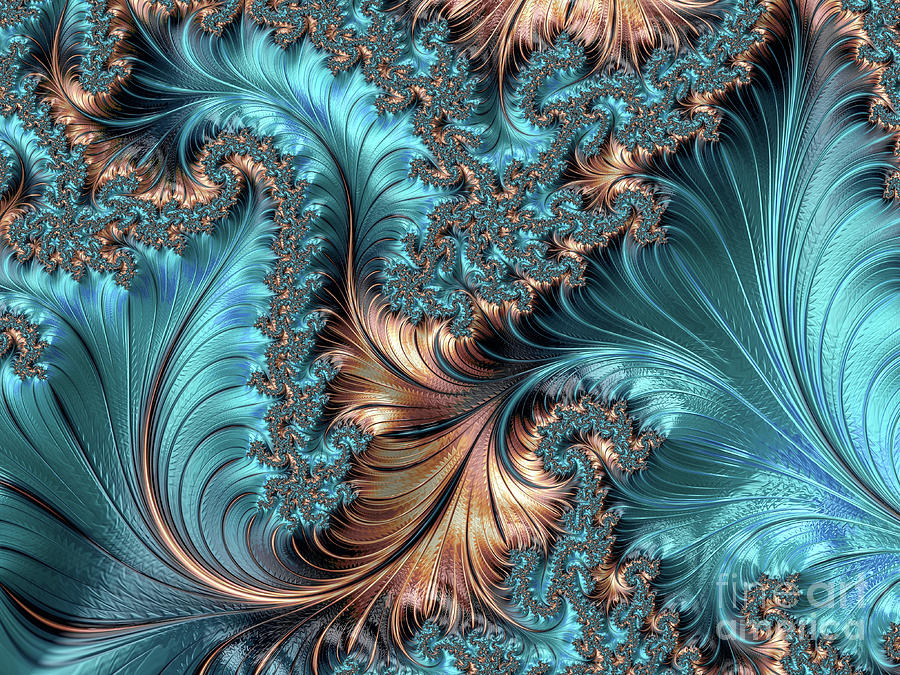 Legendary Copper and Teal 08 Digital Art by Elisabeth Lucas - Pixels