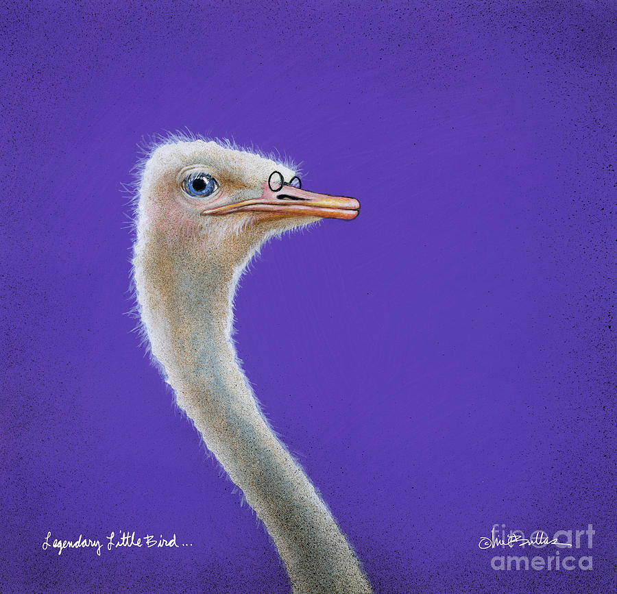 Ostrich Painting - Legendary Little Bird  by Will Bullas