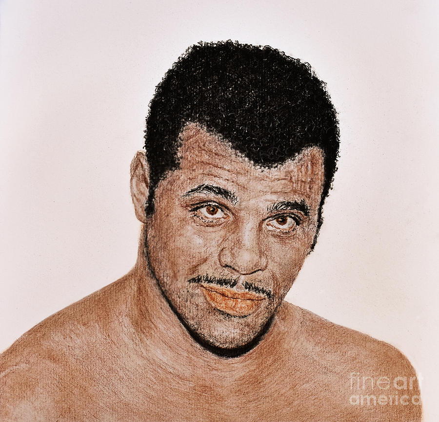 Legendary Professional Wrestler Rocky Soulman Johnson Drawing by Jim Fitzpatrick