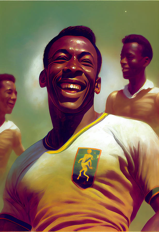 Legendary  Soccer  Player  Pele  Chromatic  Metallic  Dd  De    Ab  Eec By Asar Studios Digital Art