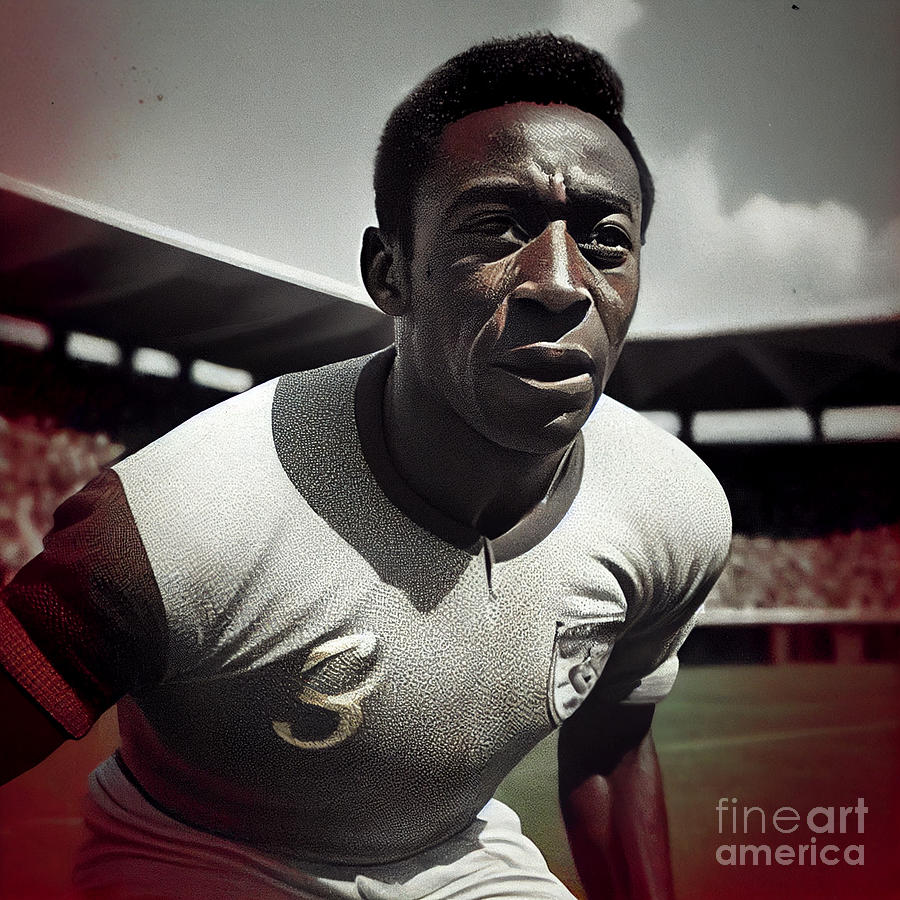 Legendary  Soccer  Player  Pele  In  Style  By Asar Studios Digital Art
