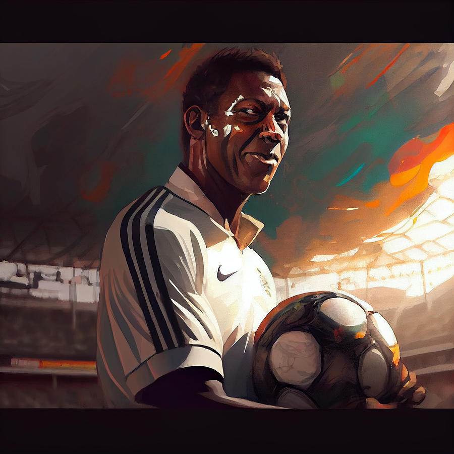 Legendary  Soccer  Player  Pele    Pixiv  Art  Waterco  De  Bd    Bb  Fad By Asar Studios Digital Art