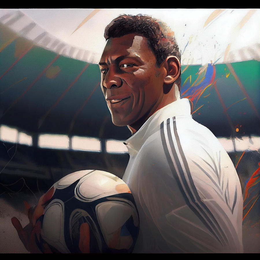 Legendary  Soccer  Player  Pele    Pixiv  Art  Waterco  Edc  Bcb  Da  Bdd  Fed By Asar Studios Digital Art