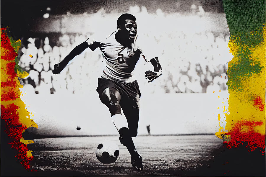 Legendary  Soccer  Player  Pele  The  Legendary  Foot    Bc  A  B  Afbe By Asar Studios Digital Art