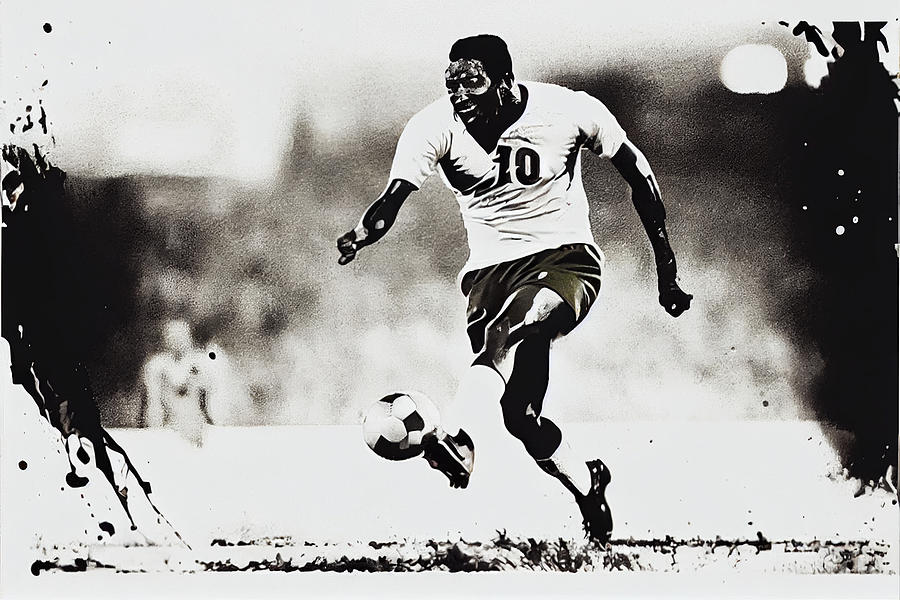 Legendary  Soccer  Player  Pele  The  Legendary  Foot  Db  Be      Bcfaece By Asar Studios Digital Art