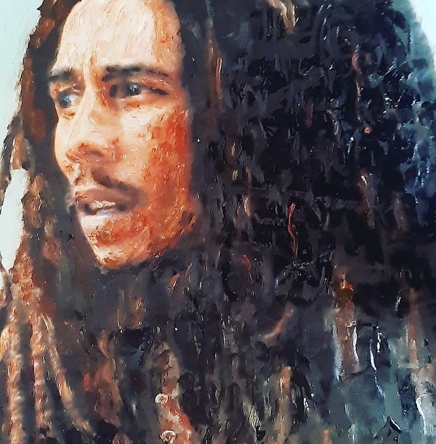 Legendry Bob Marley  Painting by Sam Shaker
