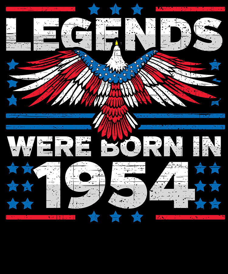 Legends Were Born in 1954 Patriotic Birthday Digital Art by Flippin Sweet Gear
