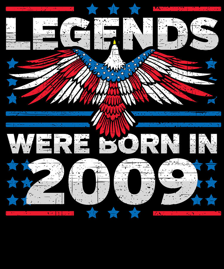 Legends Were Born in 2009 Patriotic Birthday Digital Art by Flippin Sweet Gear