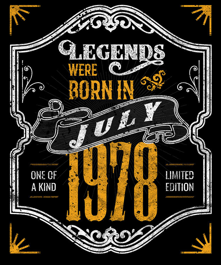 Details about   Legend Born In July 9th 1970 Sticker Portrait 