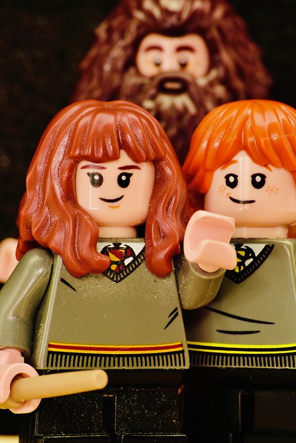 Lego Hermione Granger, Ron Weasley And Rubeus Hagrid Photograph
