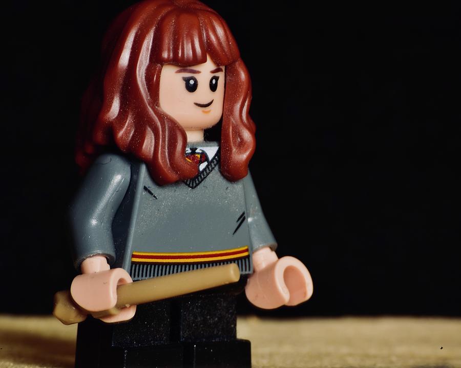 Lego Hermione Granger With Wand Photograph