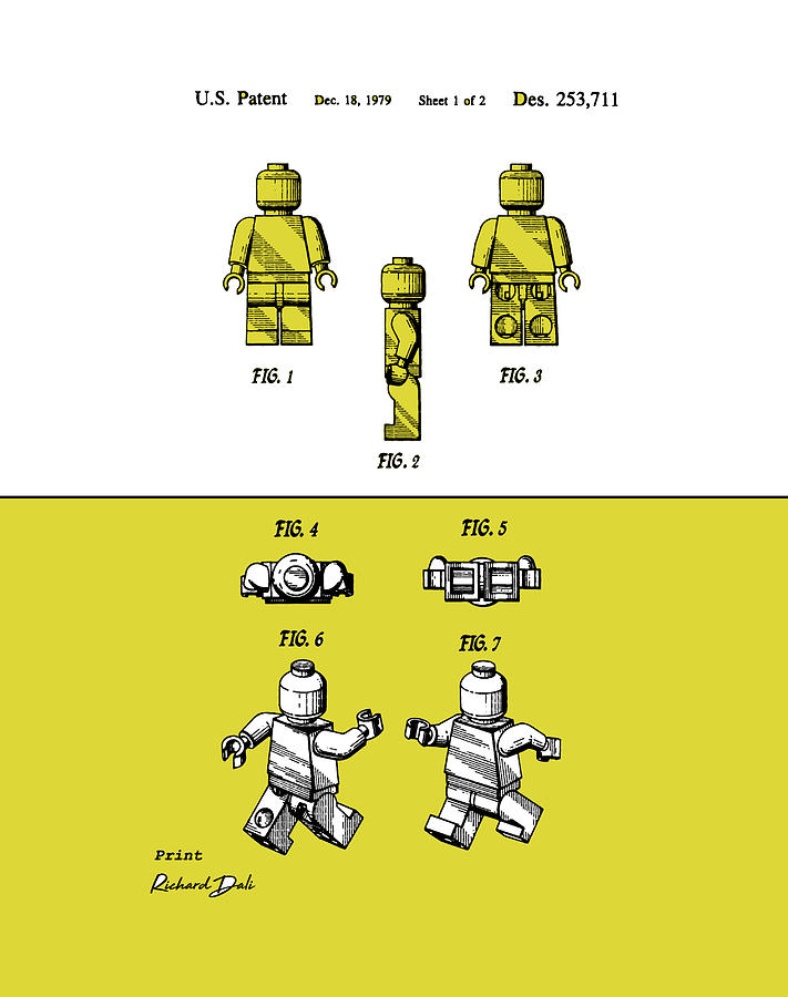 Lego Toy Figure - Mustard Digital Art by Richard Dali - Fine Art America