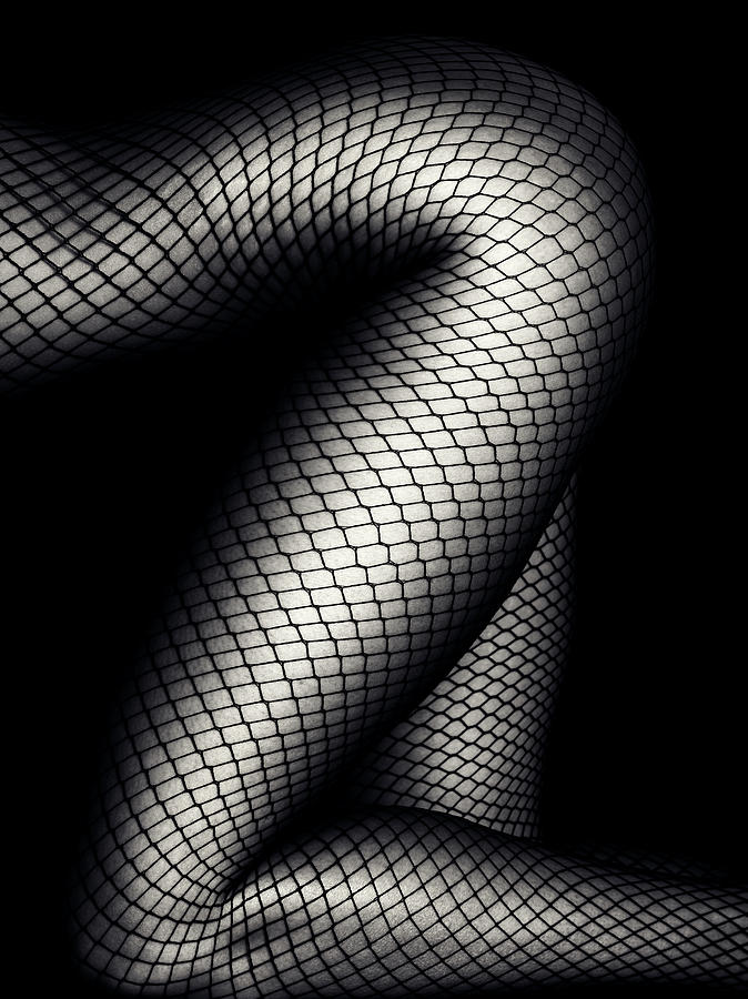 Legs in Fishnet Stockings 2 Photograph by Johan Swanepoel