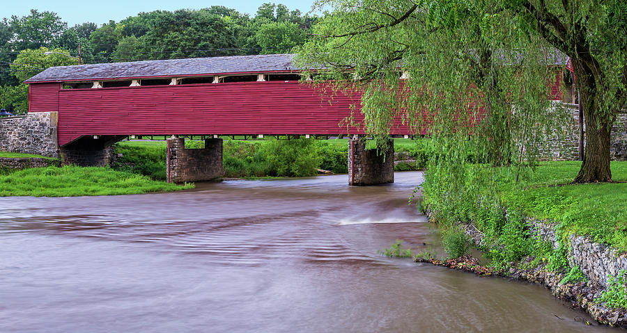 Lehigh Valley Covered Bridge Over Jordan Creek Photograph by Jason Fink