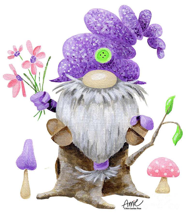 Leif Gnome Painting by Annie Troe