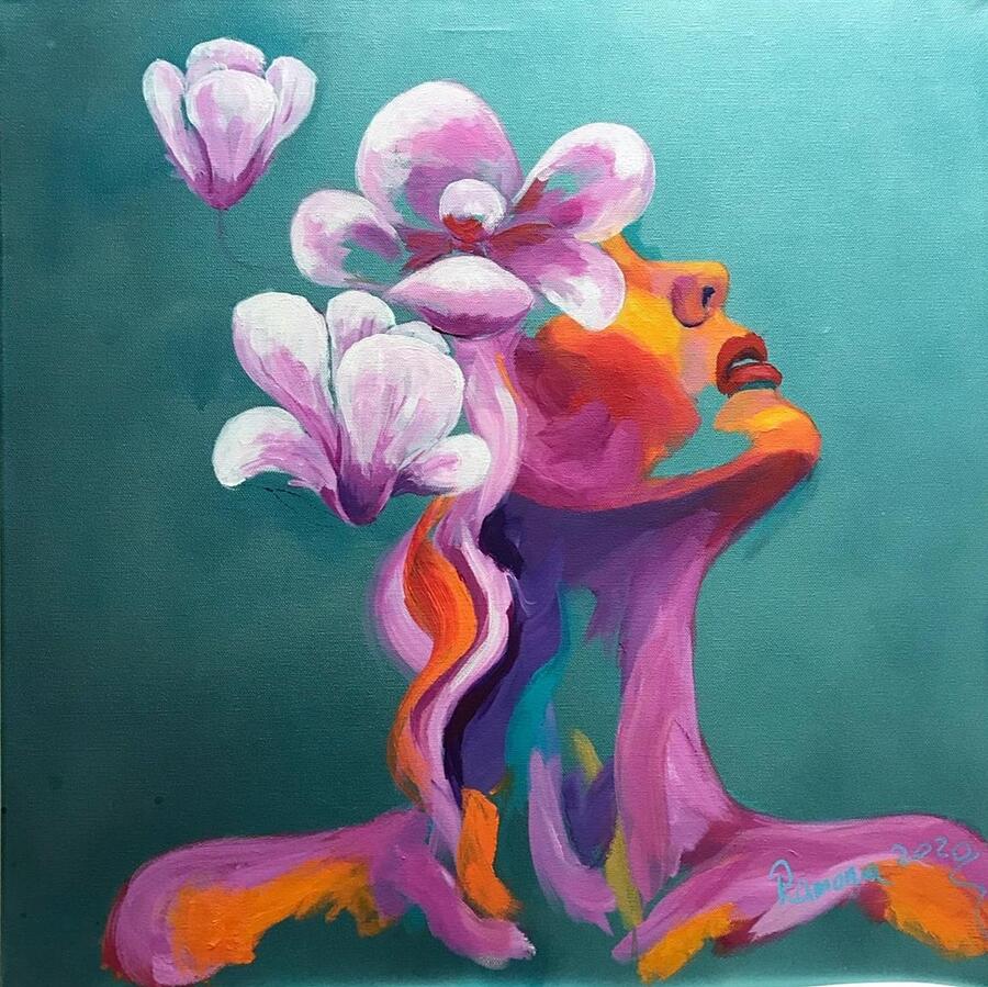 Flower Painting - Leilani by Ramona Pintea