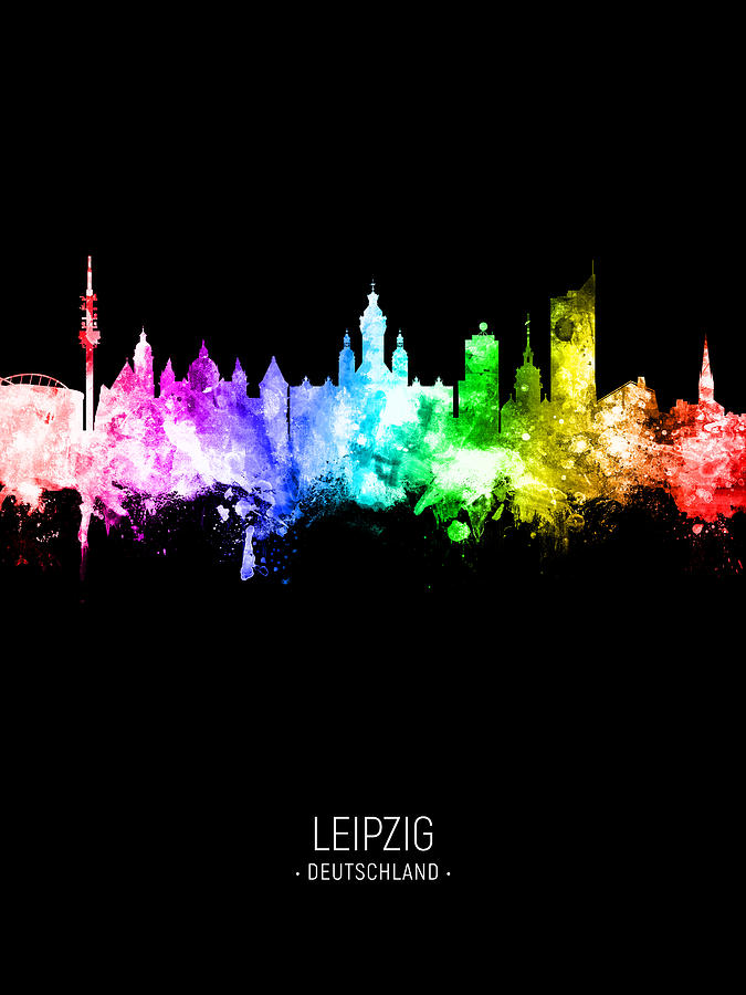 Leipzig Germany Skyline #74 Digital Art by Michael Tompsett