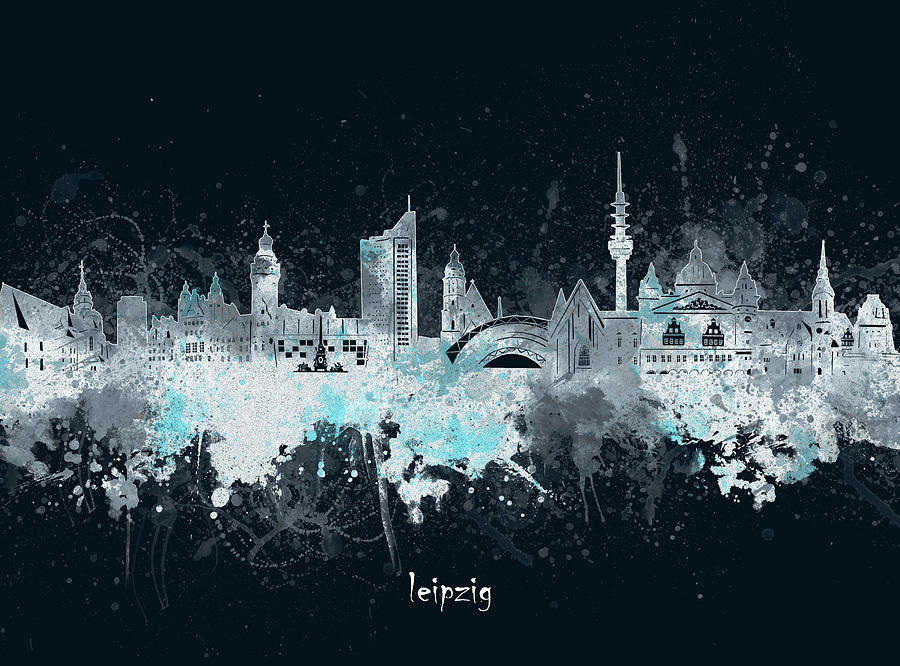 Leipzig Skyline Artistic V4 Digital Art