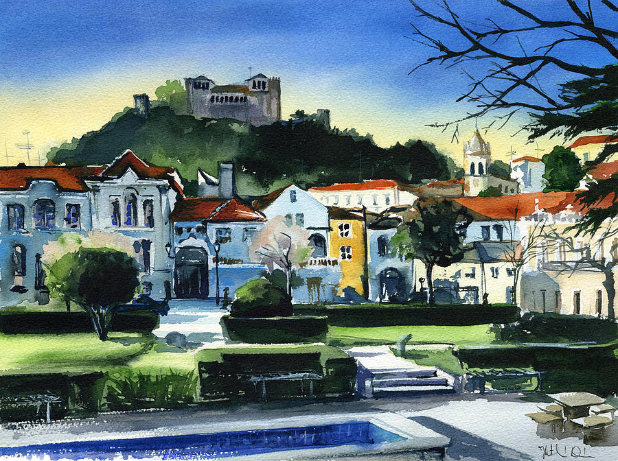 Leiria Portugal  Painting by Dora Hathazi Mendes