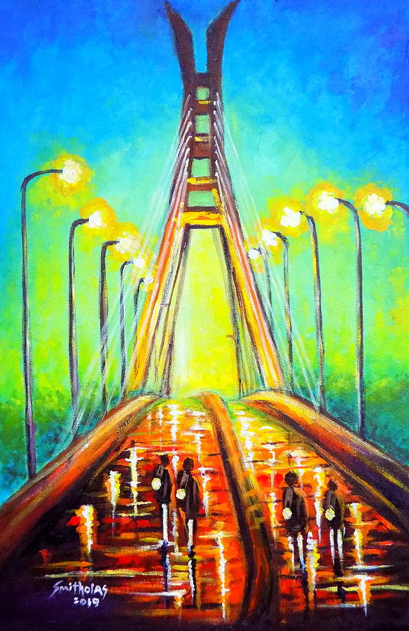 Lekki Ikoyi Link Bridge Painting by Olaoluwa Smith