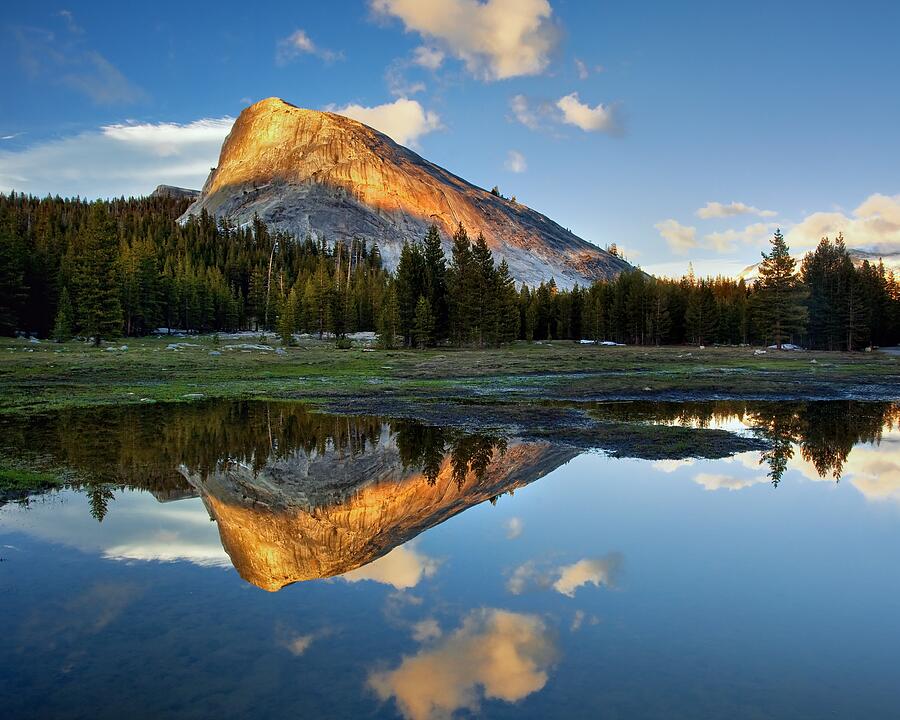 Lembert Dome reflection Photograph by Tom Grubbe