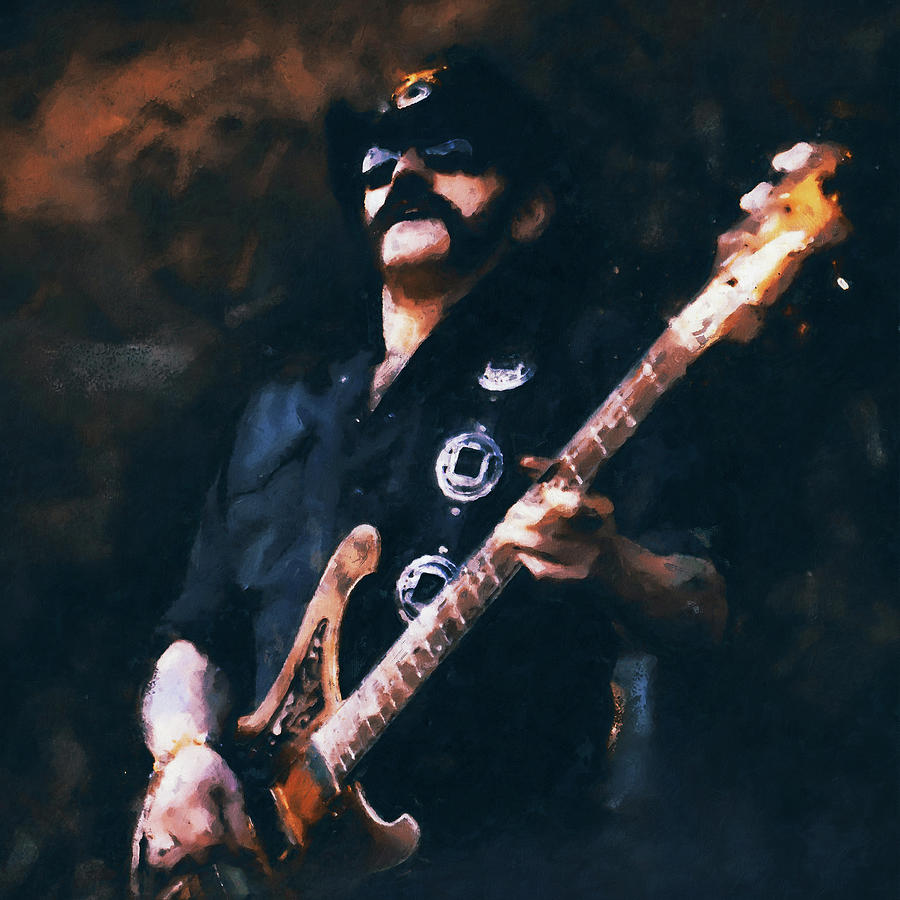 Lemmy Kilmister Portrait, 01 Painting by AM FineArtPrints