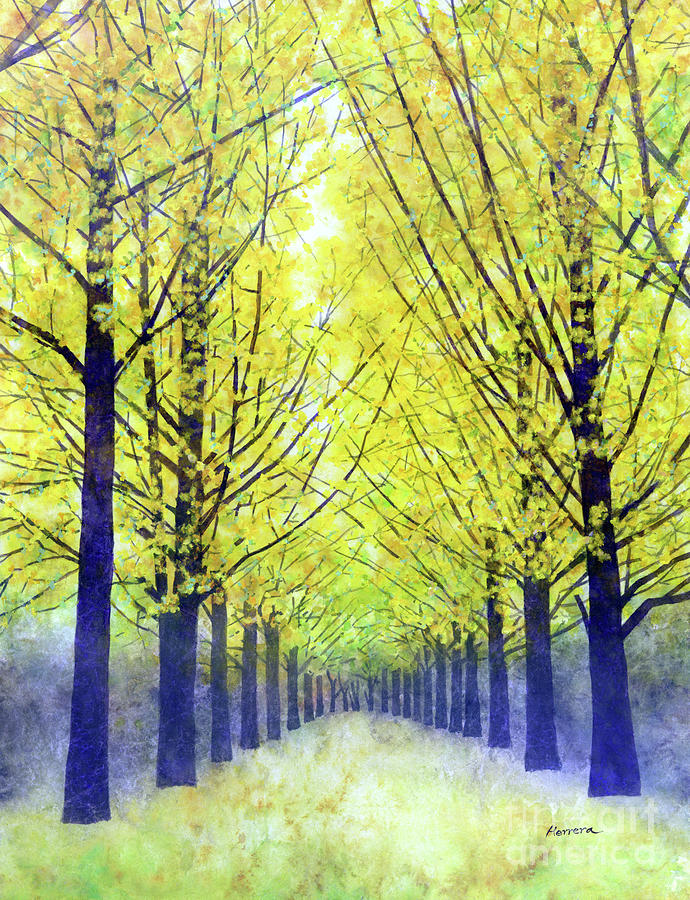 Yellow Painting - Lemon Grove-pastel colors by Hailey E Herrera Yellow Painting - Lemon Grove-pastel colors by Hailey E Herrera
