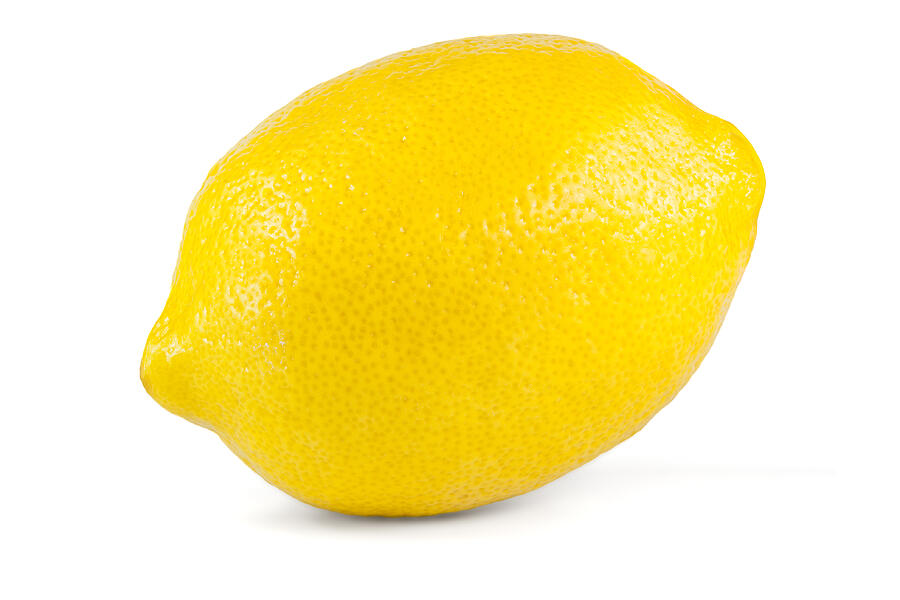 Lemon Isolated On White Photograph by Turtix
