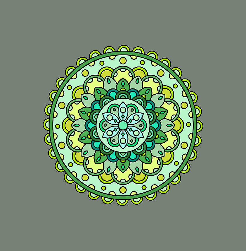 Lemon Lime Mandala Digital Art by G Lamar Yancy