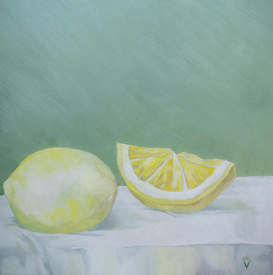 Lemon Rest Painting by Victoria Dietz