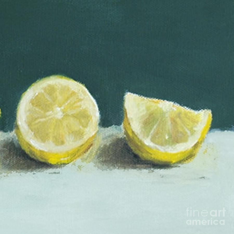 Lemon - still life  Painting by Vesna Antic