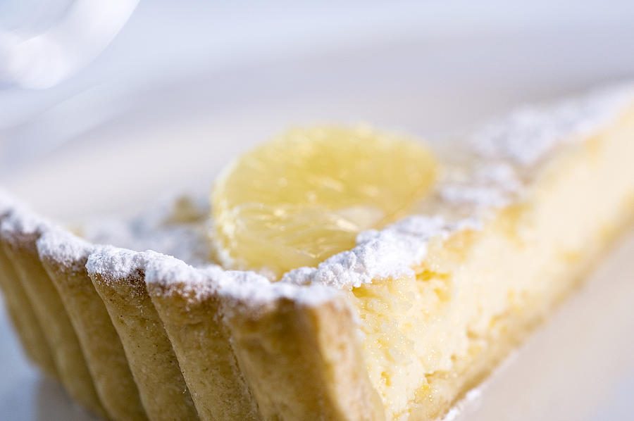 Lemon Tart dusted with icing sugar Photograph by HowardOates