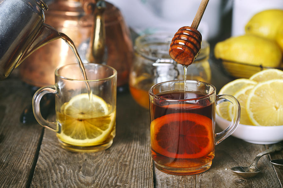 Lemon Tea with honey. Photograph by Anjelika Gretskaia