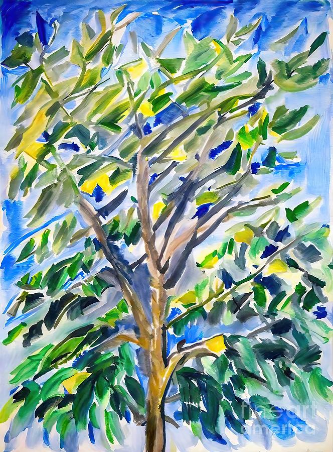 Los Angeles Painting - Lemon tree Painting plein air los angeles lemon tree lemon lemons abstract art artistic artwork background beautiful beauty blossom blue branch bright bush canvas color colorful day decoration by N Akkash
