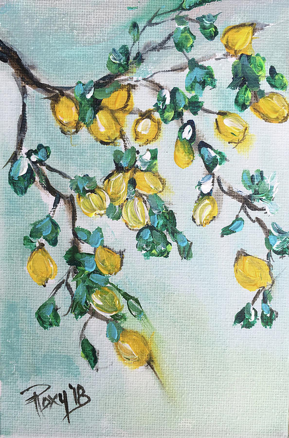 Lemon Tree Painting by Roxy Rich