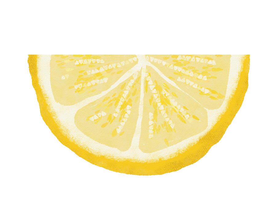 Lemon Wedge- Art by Linda Woods Painting by Linda Woods