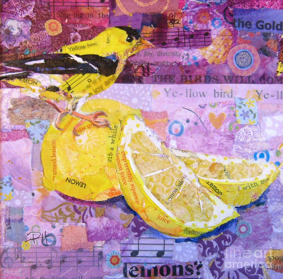Lemon Yellow Mixed Media by Patricia Henderson