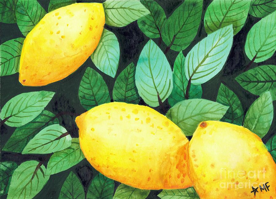 Lemons Painting by Angrulla MF Lemons Painting by Angrulla MF