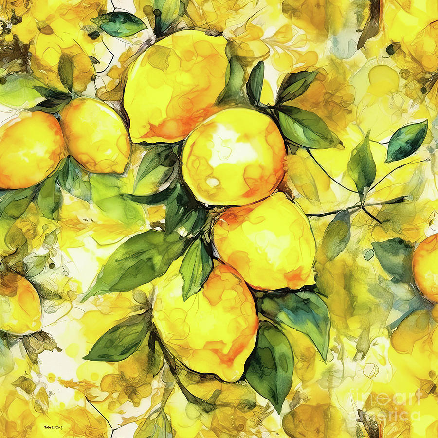 Lemons For The Picking Painting by Tina LeCour