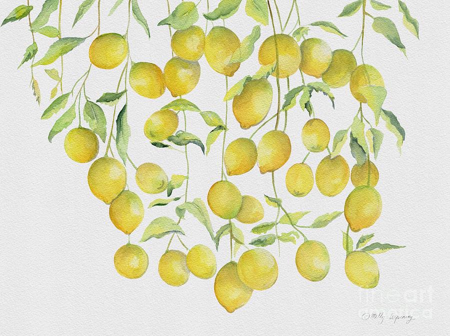 Lemons  Painting by Melly Terpening