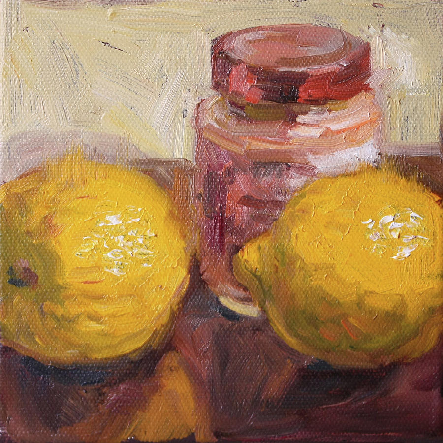 Lemons Painting by Nora Sallows