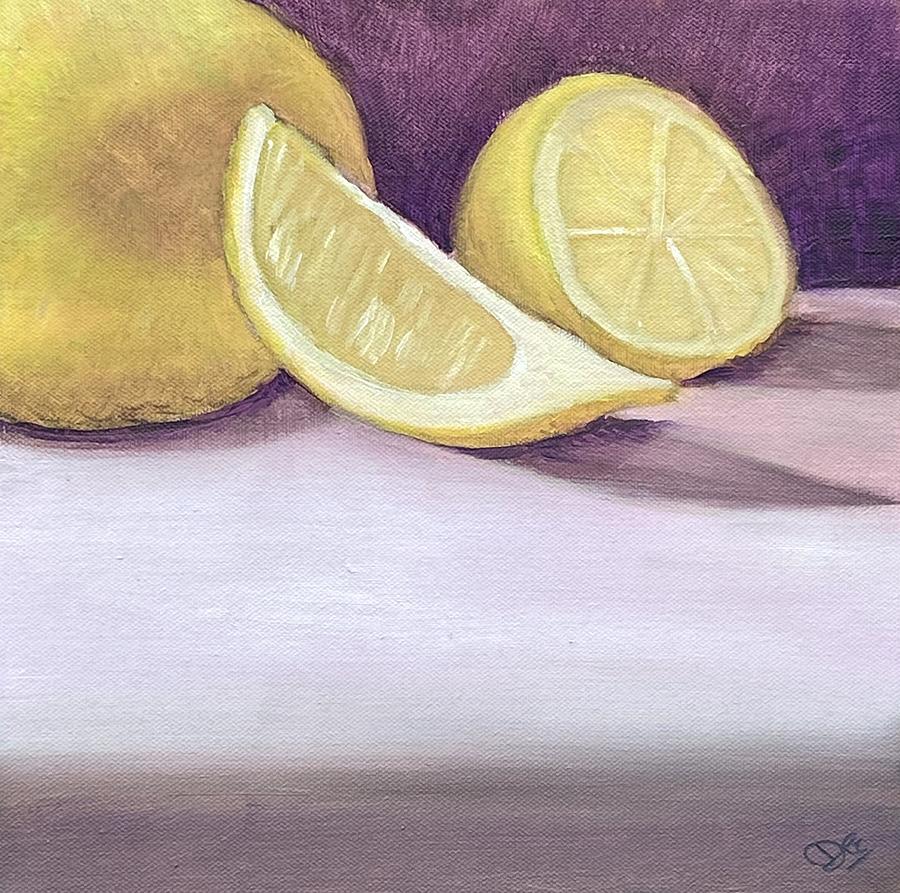 Lemons Still Life Painting by Dave Griffiths