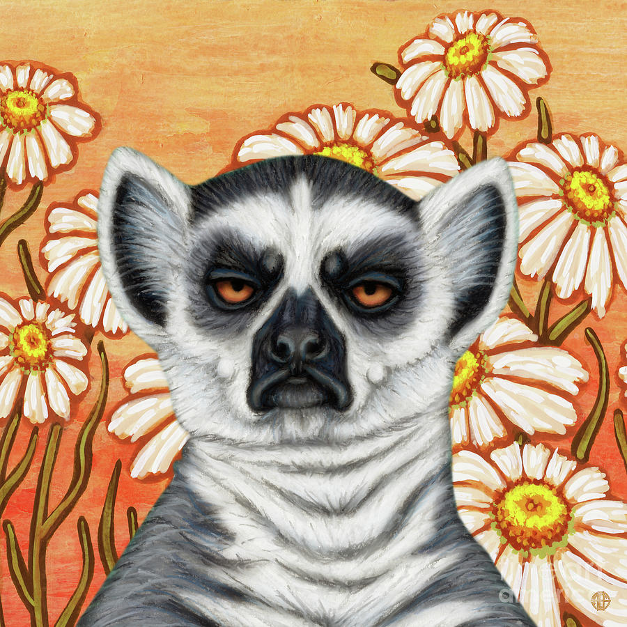 Lemur Judgment Painting by Amy E Fraser