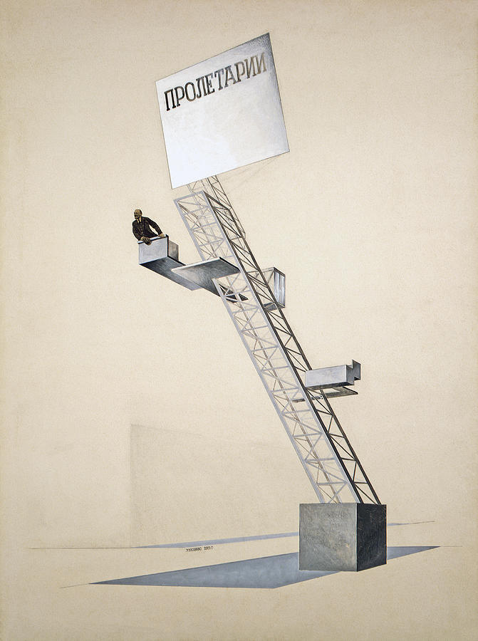 Lenin Tribune - El Lissitzky - 1920 Painting by War Is Hell Store