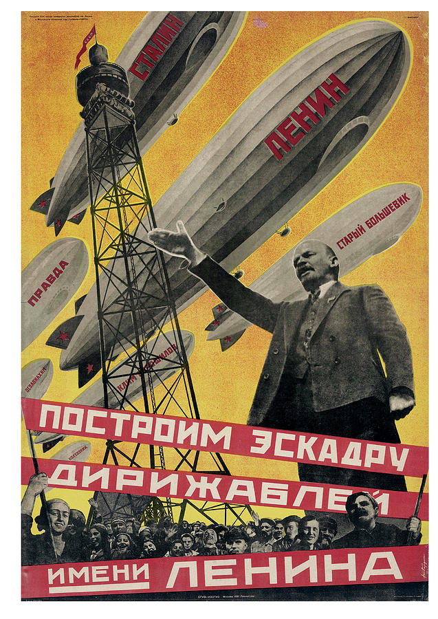Lenin Zeppelins Digital Art by Long Shot