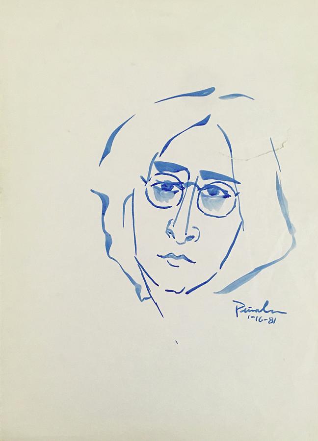 Lennon 1-16-81 Painting by Ricardo Penalver deceased
