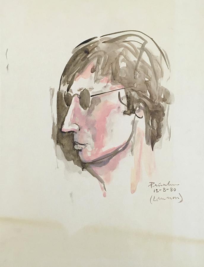 Lennon 12-8-80 Painting by Ricardo Penalver deceased