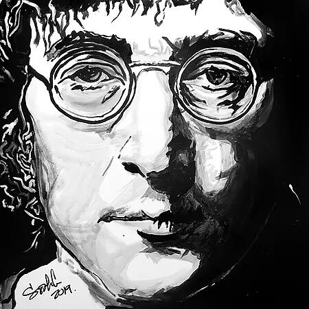 Lennon Painting by Sergio Gutierrez